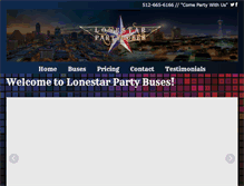 Tablet Screenshot of lonestarpartybuses.com